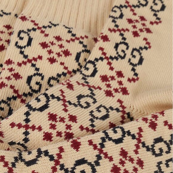 NWT Authentic Gucci GG Diamond Socks in Beige - Picture 7 of 7